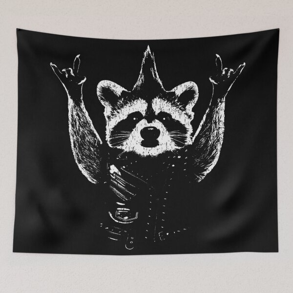 Item preview, Jimothy raccoon rock punk designed and sold by XIOMOS.