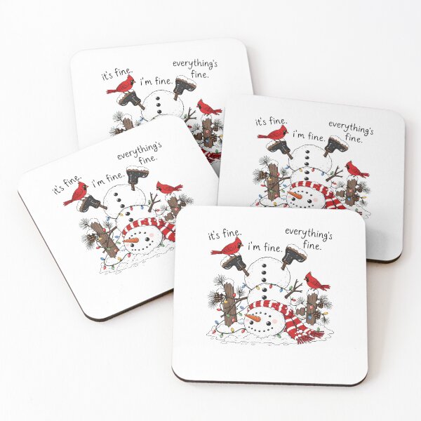Item preview, It's Fine Everything's Fine Snowman Christmas Family Humor designed and sold by nryum.