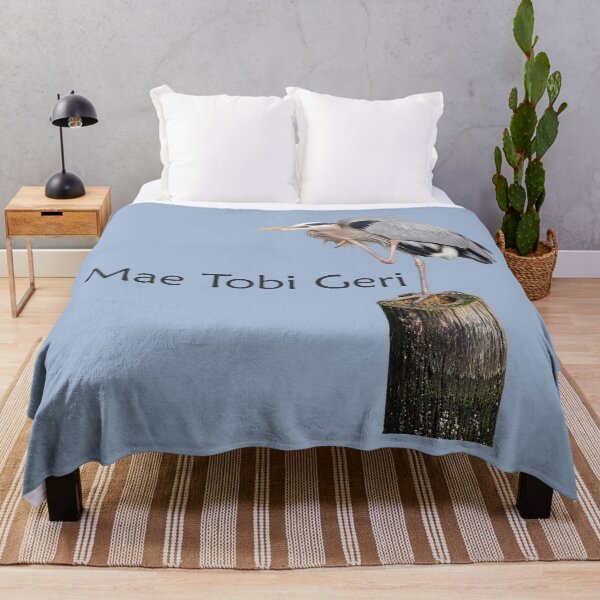 Item preview, Mae Tobi Geri Blue Heron Performing the Crane Blue a4b8d1 designed and sold by Art in My Loft.
