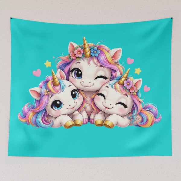 Item preview, Kawaii Unicorn Family – Cute Pastel Unicorns designed and sold by MushArtist.