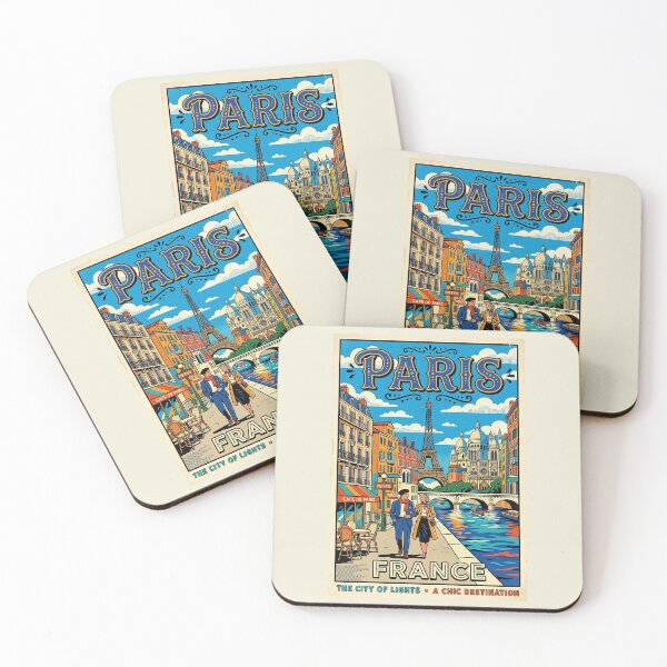 Item preview, Vintage Paris Travel Poster - The City of Lights designed and sold by ArtworkNorth.