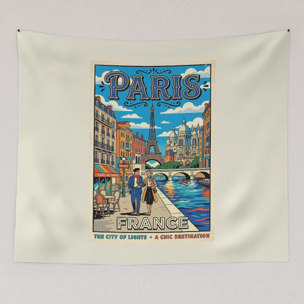 Item preview, Vintage Paris Travel Poster - The City of Lights designed and sold by ArtworkNorth.