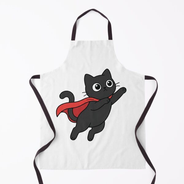 Item preview, Cute Black Superhero Cat Flying Heroic Kitten designed and sold by Fine-Arts-Lab.