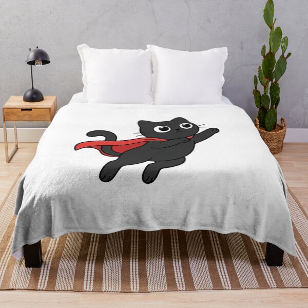 Item preview, Cute Black Superhero Cat Flying Heroic Kitten designed and sold by Fine-Arts-Lab.