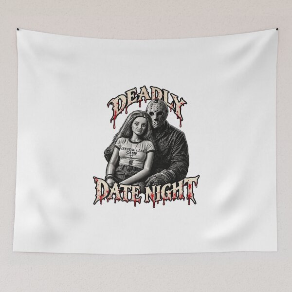 Item preview, Jason Voorhees Deadly Date Night At Camp Crystal Lake Funny Horror designed and sold by PunPals-Art.
