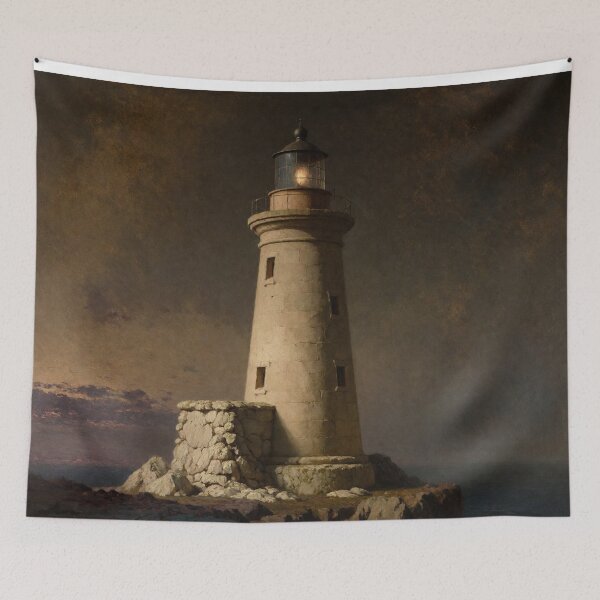 Item preview, Lonely Lighthouse at Sunset — Guardian of the Sea designed and sold by ZYVARENNE.