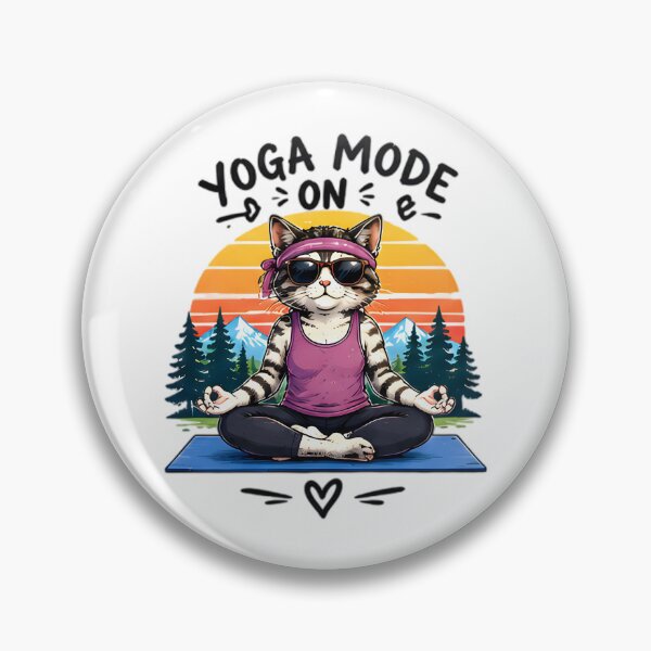 Item preview, Yoga Mode On Meditating Cat Art designed and sold by Pyt27.
