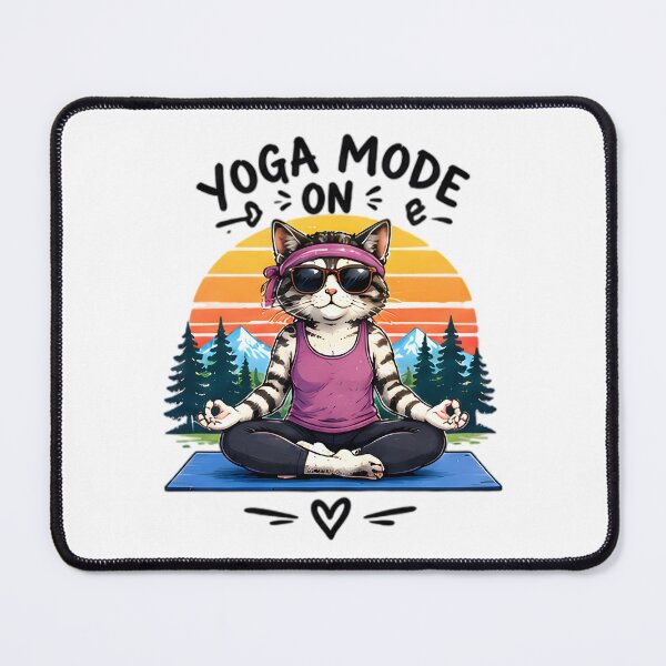 Item preview, Yoga Mode On Meditating Cat Art designed and sold by Pyt27.