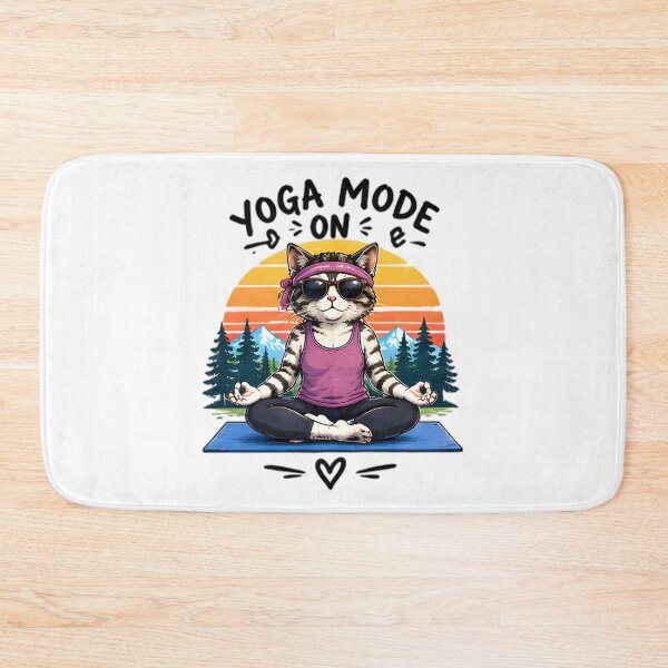Item preview, Yoga Mode On Meditating Cat Art designed and sold by Pyt27.