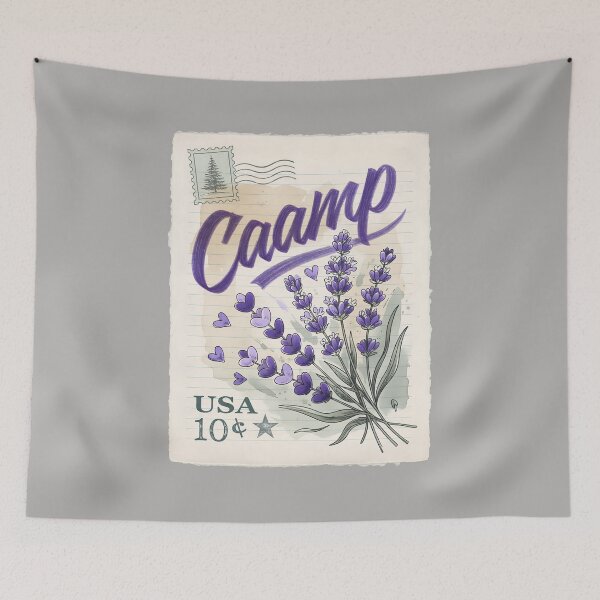 Item preview, Caamp Lavender Stamp Vintage Style Art-17 designed and sold by SARARODITI.
