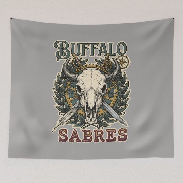 Item preview, Buffalo Sabres Logo Text Tee-86 designed and sold by NadineLewalter.