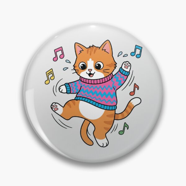 Item preview, Cute Dancing Cat Colorful Sweater Musical Kitten designed and sold by Fine-Arts-Lab.