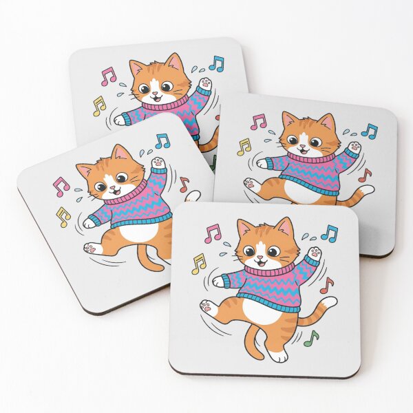 Item preview, Cute Dancing Cat Colorful Sweater Musical Kitten designed and sold by Fine-Arts-Lab.