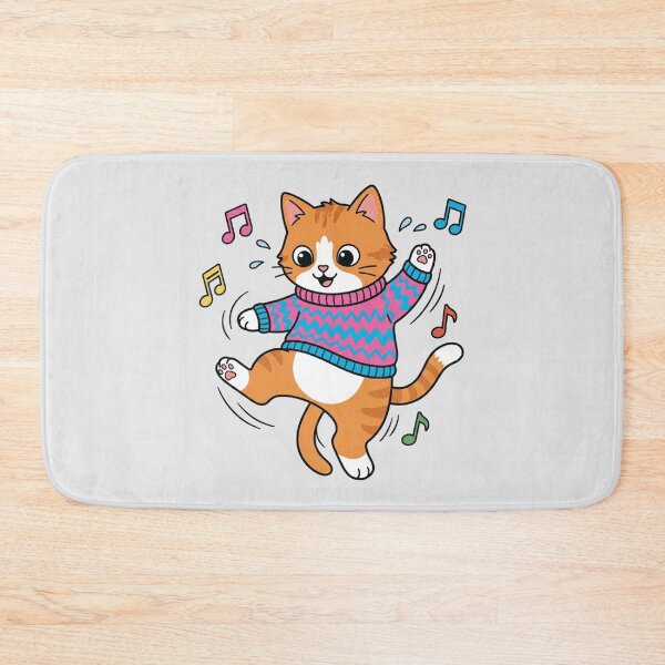 Item preview, Cute Dancing Cat Colorful Sweater Musical Kitten designed and sold by Fine-Arts-Lab.