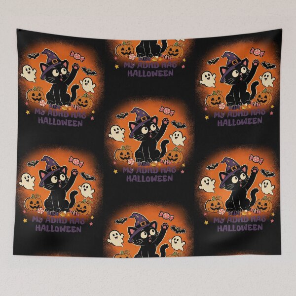 Item preview, My ADHD has Halloween Funny ADHD Halloween Cat designed and sold by T-version.