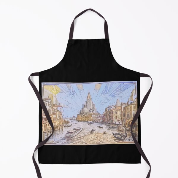 Item preview, Venice Grand Canal Art Deco Retro Travel Illustration designed and sold by ArtworkNorth.