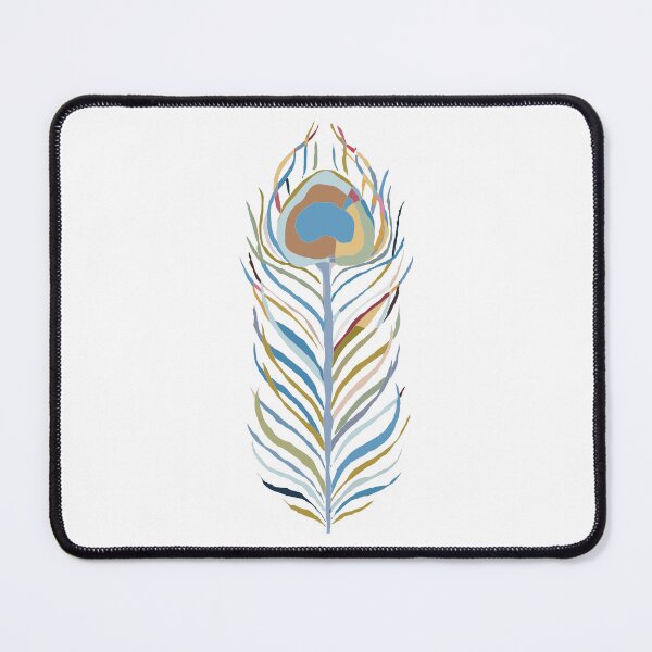 Item preview, Blue & Gold Peacock Feather - Colourful Line Art designed and sold by iampaulmorris.