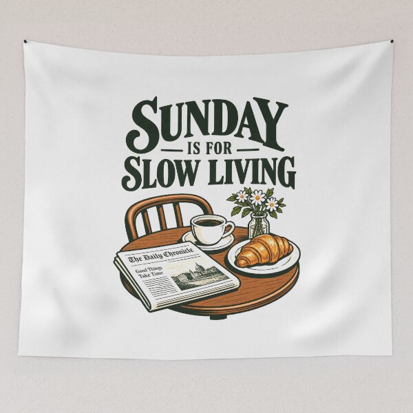 Item preview, SUNDAY SLOW LIVING designed and sold by Ahsacom.