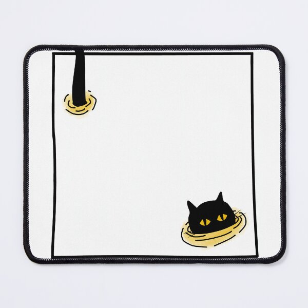 Item preview, Cute black cat frame template with tail and head for memo note pad. designed and sold by KotchySmile.
