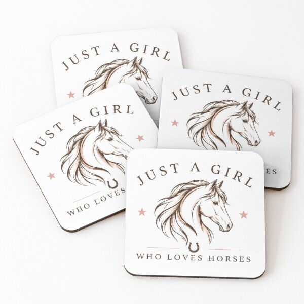 Item preview, Just A Girl Who Loves Horses Minimalist Equestrian Horse Lover designed and sold by elisarasada.