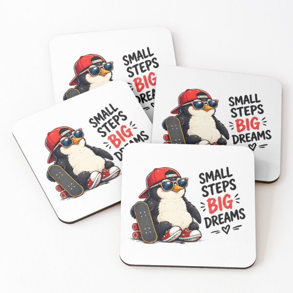 Item preview, Small Steps Big Dreams Skater Penguin designed and sold by Pyt27.