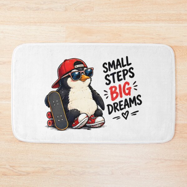 Item preview, Small Steps Big Dreams Skater Penguin designed and sold by Pyt27.