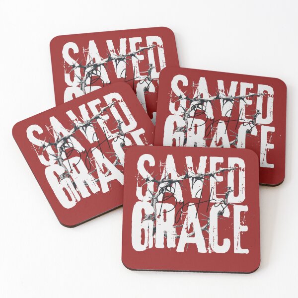 Item preview, Saved By Grace - Crucifixion Motivational Quotes  - Christmas Gifts For Wife - Red designed and sold by Doiemacreations.