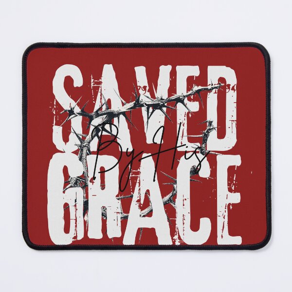 Item preview, Saved By Grace - Crucifixion Motivational Quotes - Christmas Gifts For Wife - Red designed and sold by Doiemacreations.