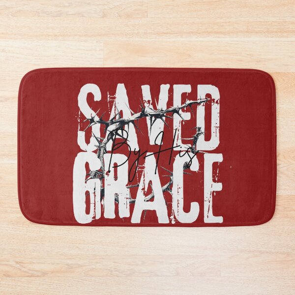Item preview, Saved By Grace - Crucifixion Motivational Quotes  - Christmas Gifts For Wife - Red designed and sold by Doiemacreations.
