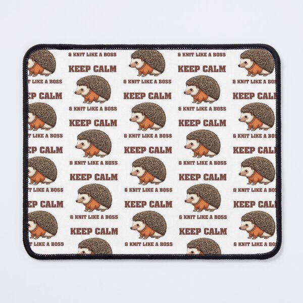 Item preview, Keep Calm and Knit Cute Hedgehog designed and sold by Minem39.