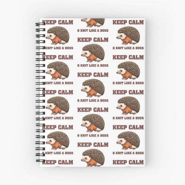 Item preview, Keep Calm and Knit Cute Hedgehog designed and sold by Minem39.
