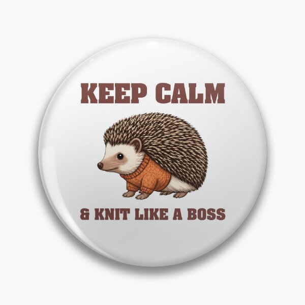 Item preview, Keep Calm and Knit Cute Hedgehog designed and sold by Minem39.