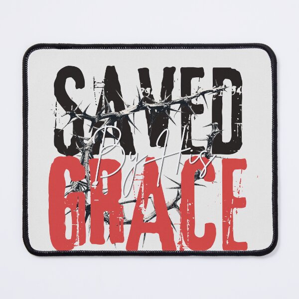 Item preview, Saved By Grace - Baptism Bible Verse Quote - Christmas Gifts For Women - Off White designed and sold by Doiemacreations.