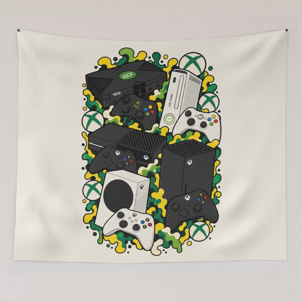 Item preview, Xbox Gaming Console Evolution – Retro Gamer Comic Art designed and sold by Leeded.