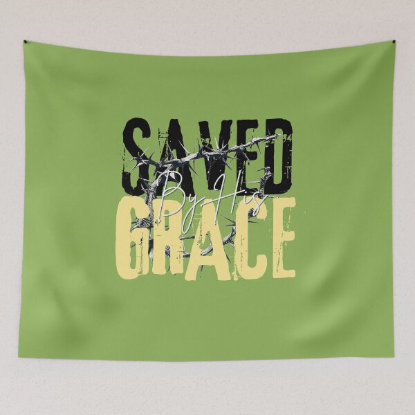 Item preview, Saved By Grace -  Salvation Inspiration Quote  - Dad Fathers Day Gifts - Green designed and sold by Doiemacreations.