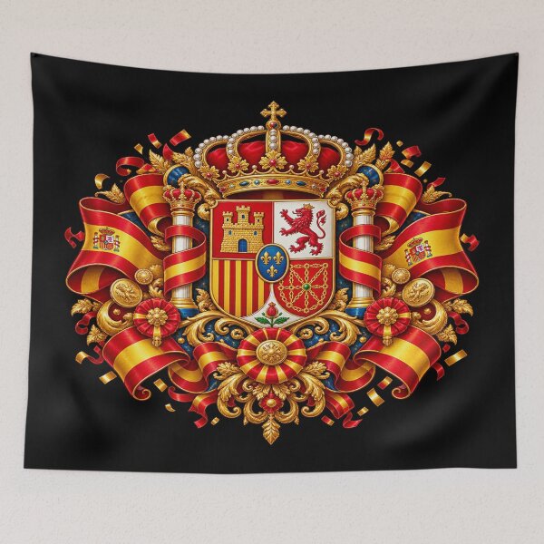 Artikelvorschau, Königliches Wappen der spanischen Feierlichkeiten – Kulturerbe-Emblem entworfen und verkauft von TroviTutto.