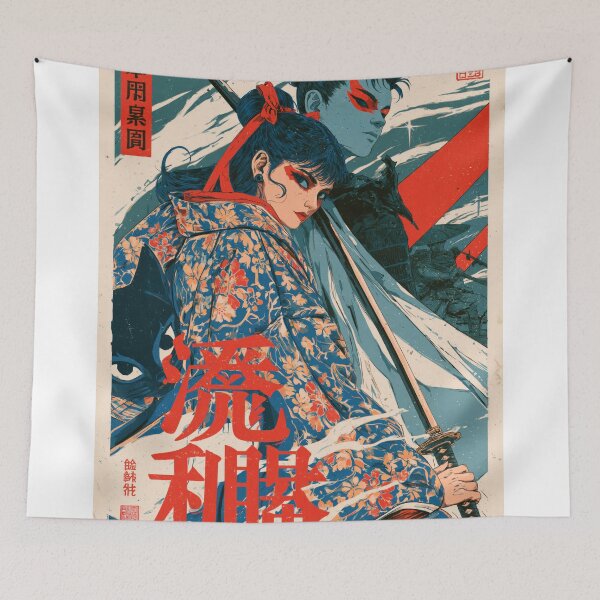 Item preview,  Samurai Warriors Poster | Japanese Fantasy Art Print Red Aesthetic designed and sold by Affiches29 Animé .