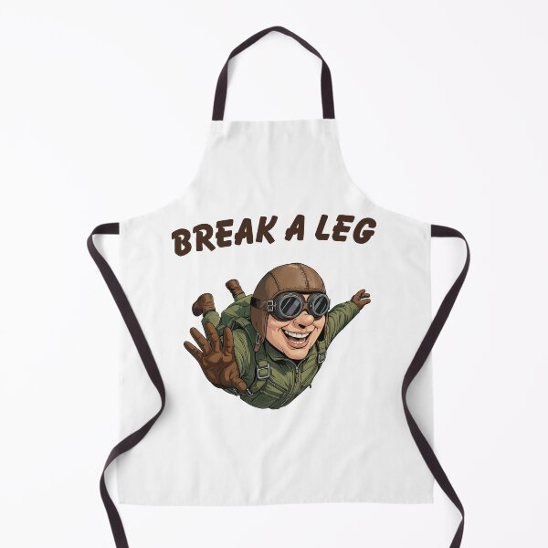 Item preview, Break a Leg Funny Skydiver Cartoon Retro Aviator Adventure designed and sold by Ozona.