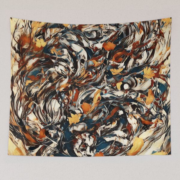 Item preview, Emberleaf Maelstrom – Fiery Autumn Abstract designed and sold by Absractshop4942.