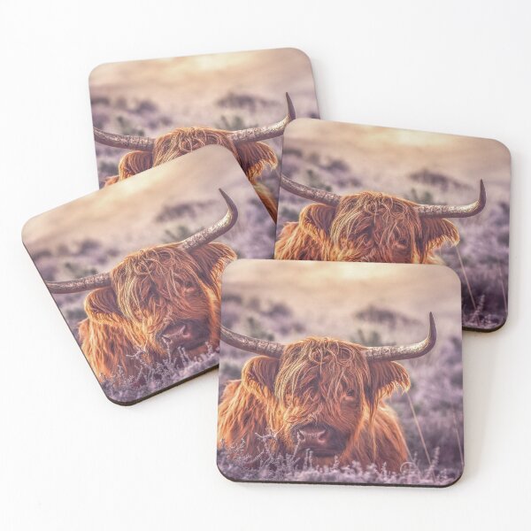 Item preview, Highland Cow in the Heather designed and sold by Wildframe Works.