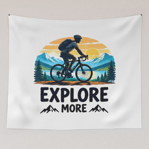 Item preview, Explore More Mountain Biking Sunset designed and sold by Pyt27.