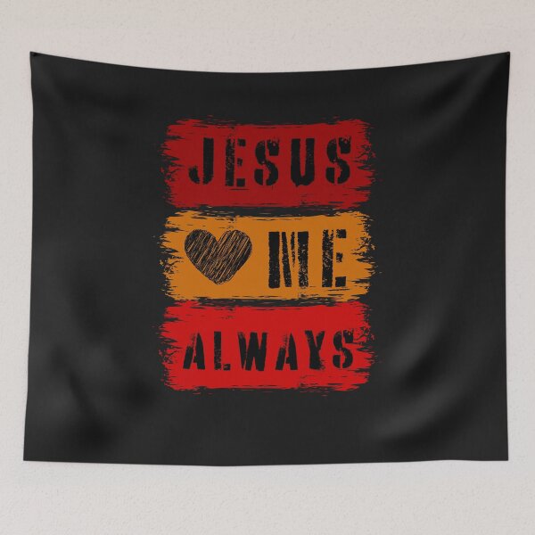 Item preview, Jesus Loves Me Always -  Christian Daily Bible Quotes  - Father'S Day Gift Ideas - Black designed and sold by Doiemacreations.