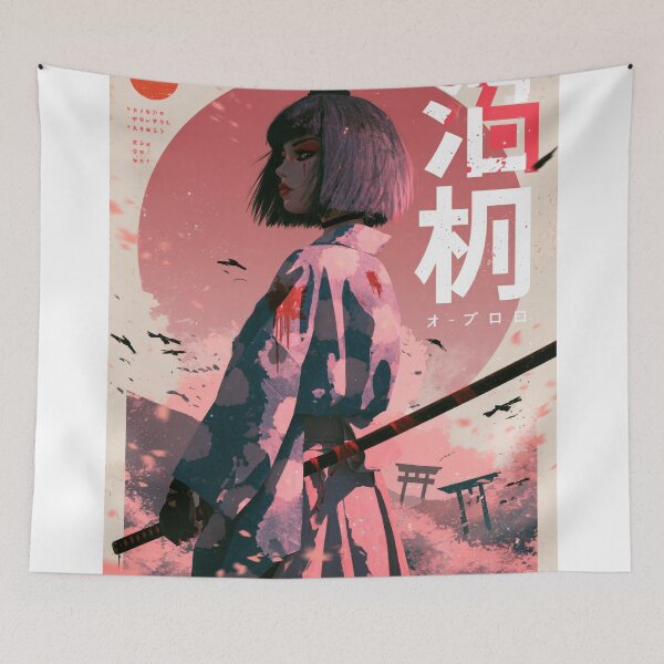 Item preview, Samurai Warriors Poster | Japanese Fantasy Art Print Red Aesthetic designed and sold by Affiches29 Animé .