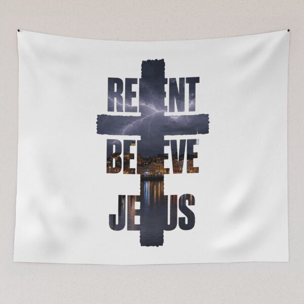 Item preview, Christian Evangelism Repent Believe in Jesus Christ designed and sold by StarHomes.