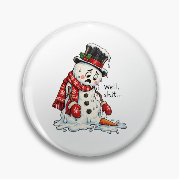 Item preview, Well Shit Snowman Melting Funny Christmas Winter designed and sold by khdmalakarak.