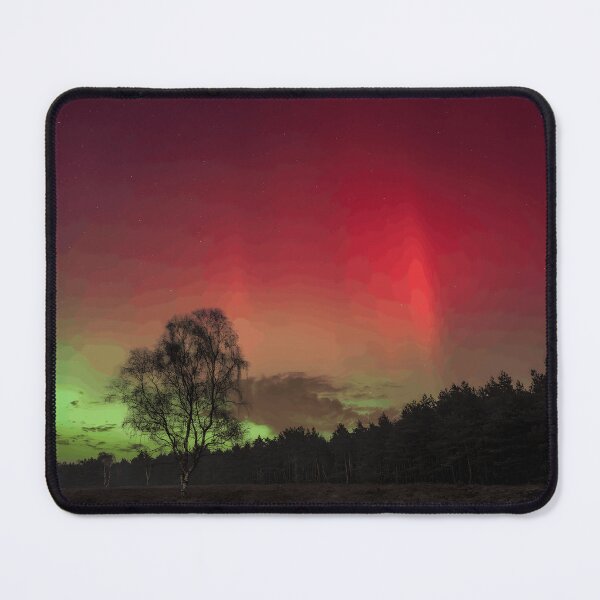 Item preview, Red and Green Aurora over the Trees designed and sold by Wildframe Works.