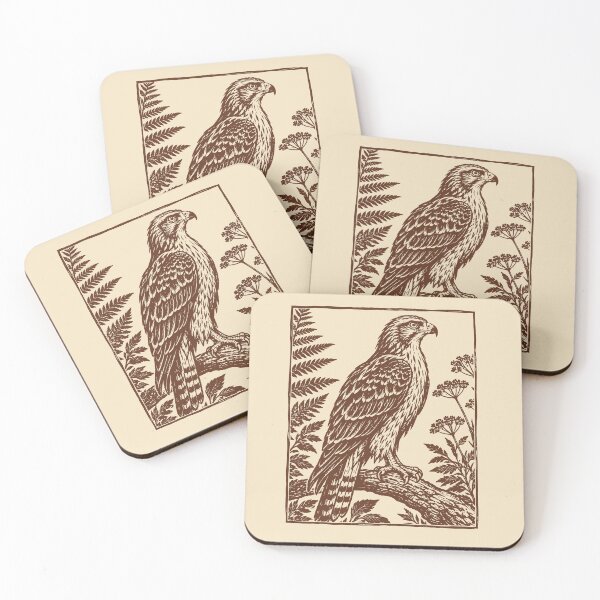 Item preview, Linocut Osprey Bird Lover Sea Hawk Coastal designed and sold by Y-Vibes.