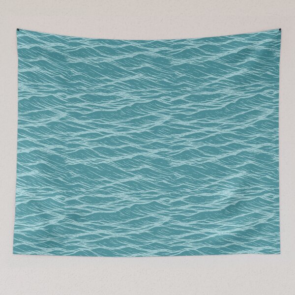 Item preview, Turquoise Ocean Waves Pattern designed and sold by sifis.
