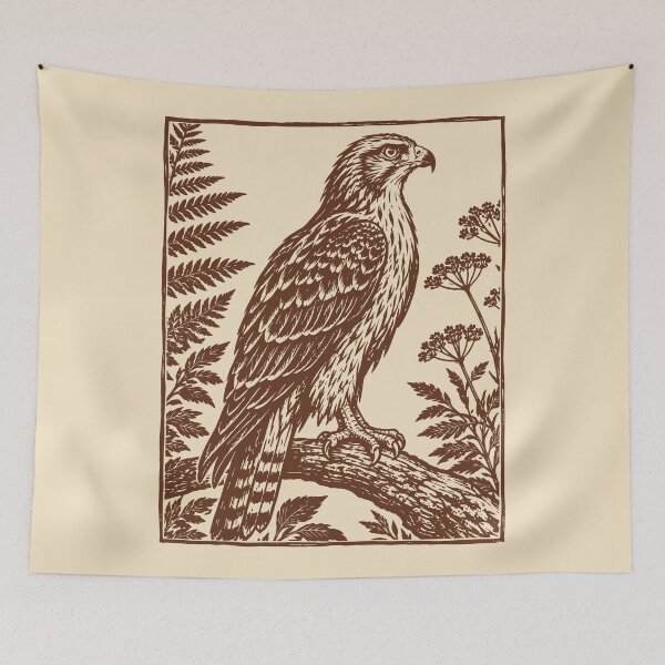 Item preview, Linocut Osprey Bird Lover Sea Hawk Coastal designed and sold by Y-Vibes.