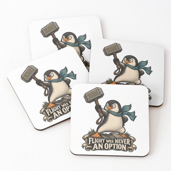 Item preview, Flight Was Never an Option Angry Warrior Penguin Funny designed and sold by will freed18.